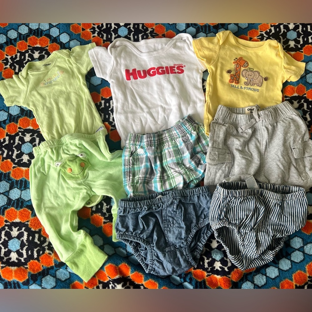 OshKosh B’Gosh Baby Boy Assorted Sumer Cotton pieces shorts & onesie